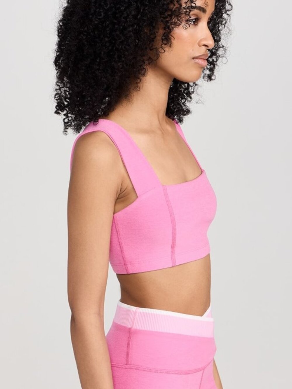 Beyond Yoga Spacedye Squared Bra XS HEATHERED PINK